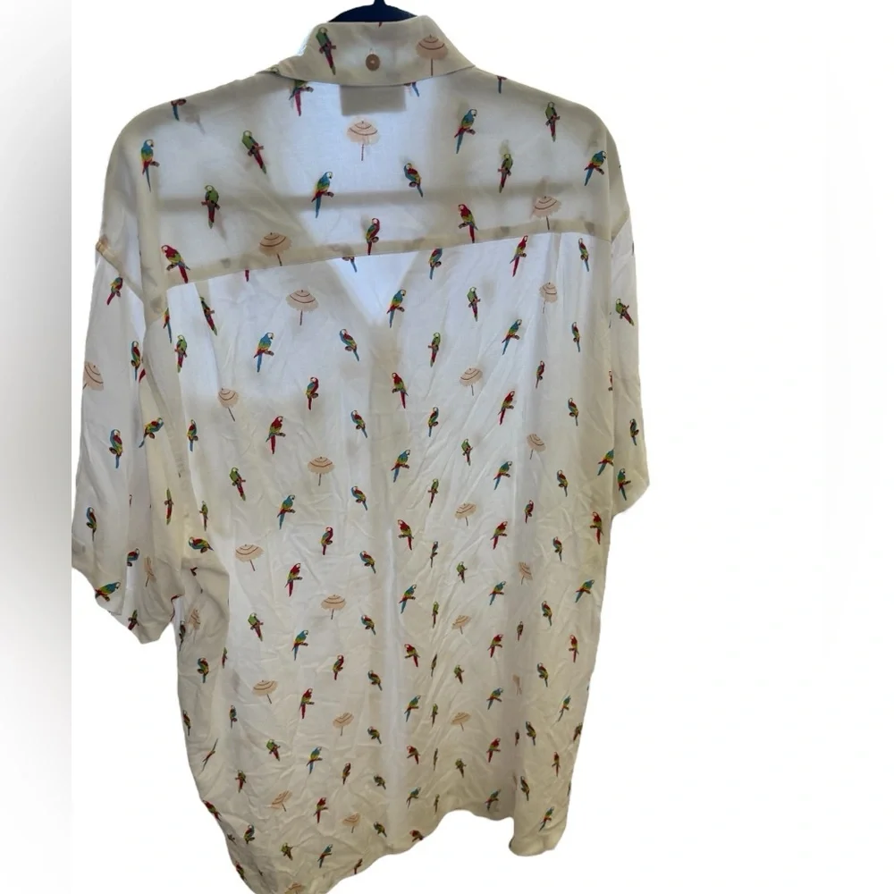 Kenny Flowers The Parrots and Palapas Men's Shirt - Picture 8 of 9